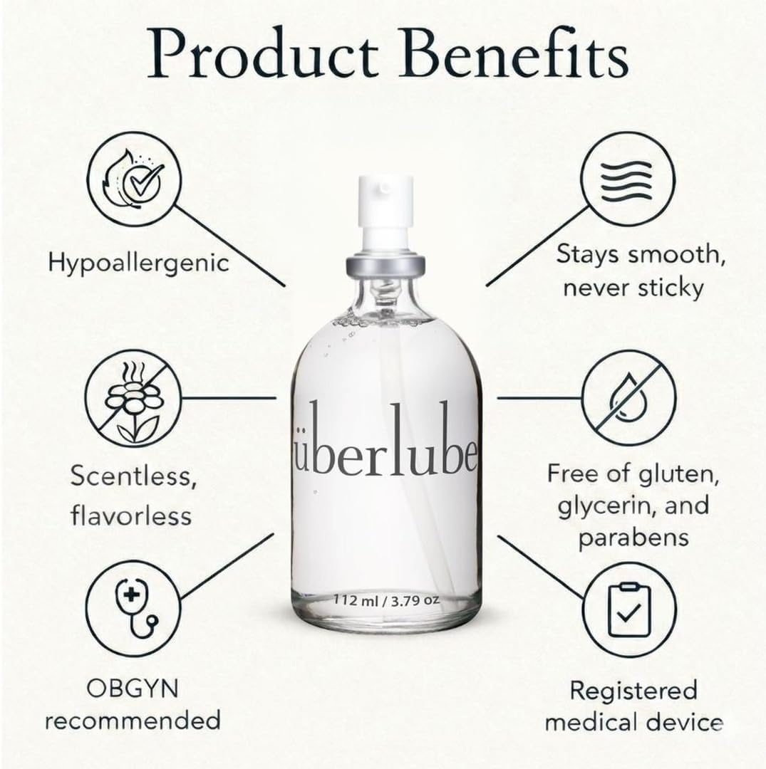 Uberlube Premium Silicone Lube - Unscented and Ultra Smooth (112 ml)